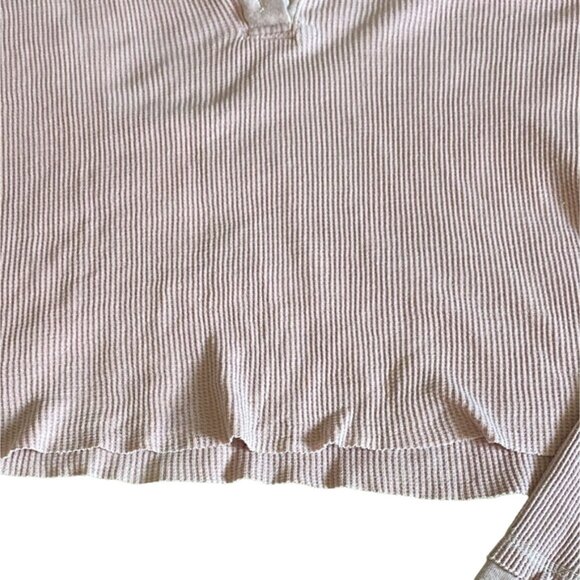 Wild Fable Womens Waffle Knit Cropped Thermal Shirt-Pink-Size M-GUC - Picture 5 of 7
